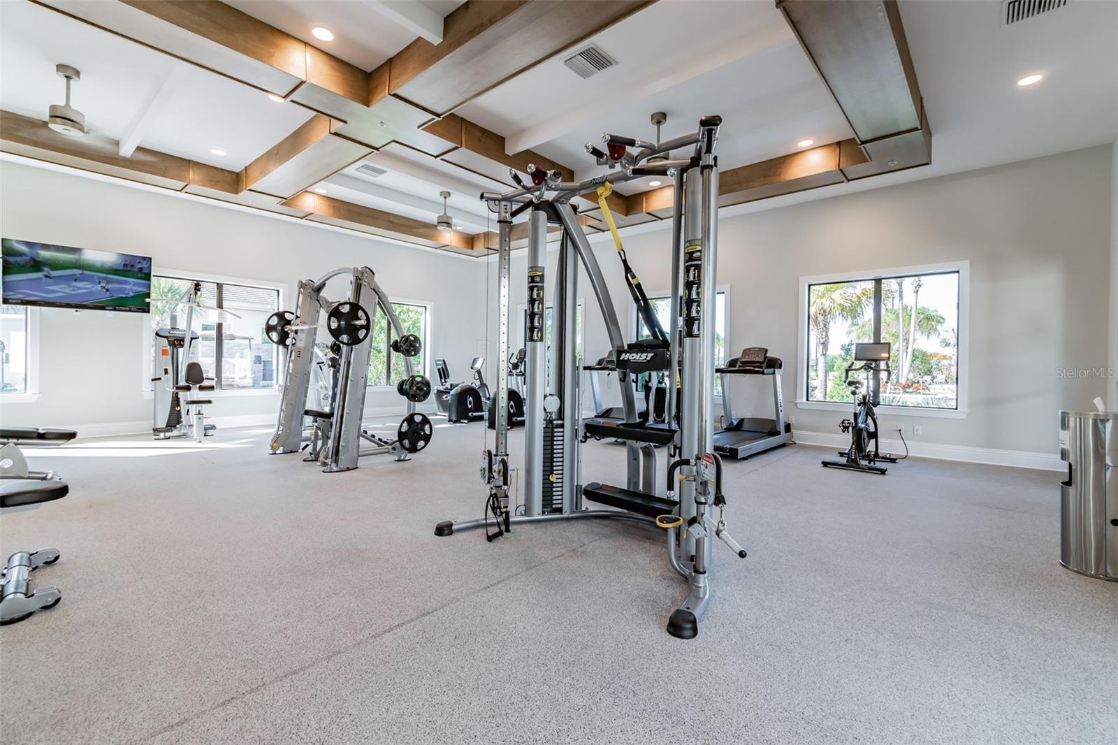 Variety of gym equipment