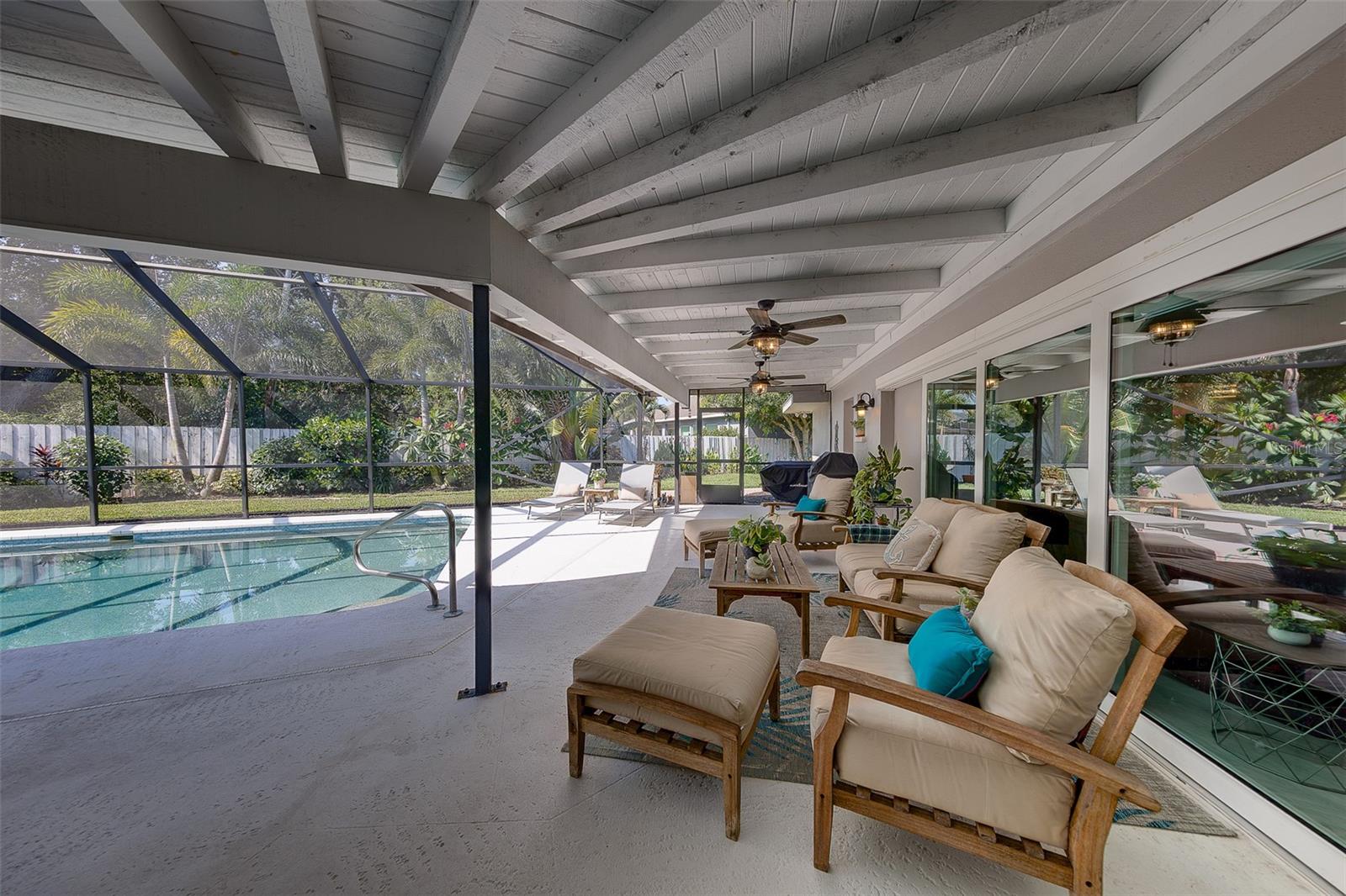Backyard - porch and pool