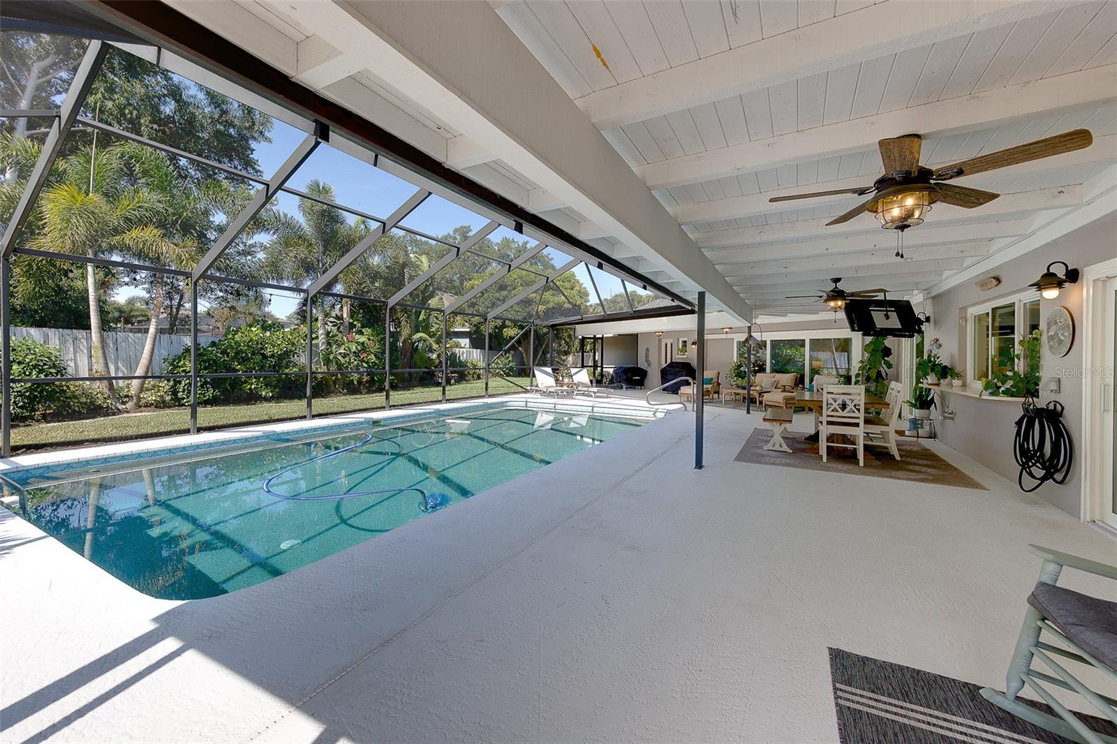 Lush landscape create privacy from the neighbors