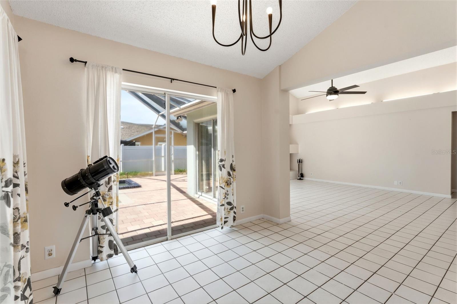 Living Room Overlooking Back Patio