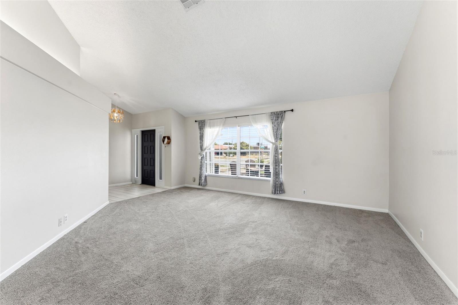 Living Room with Front Yard View