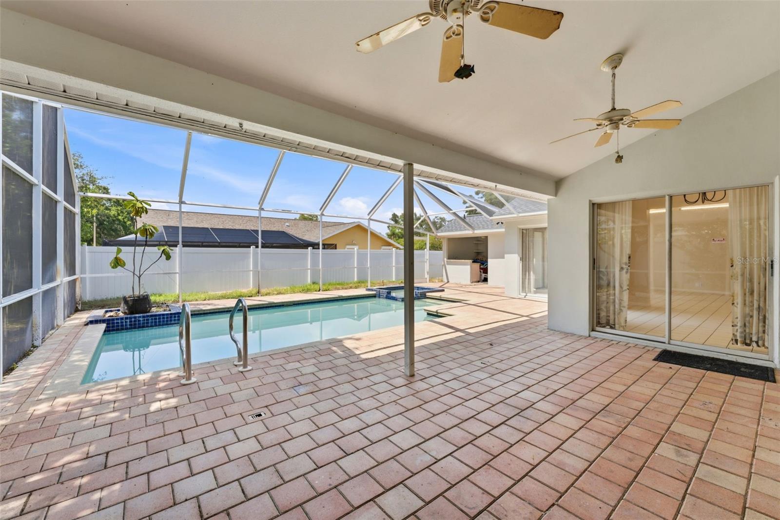 Back Patio with Ceiling Fans