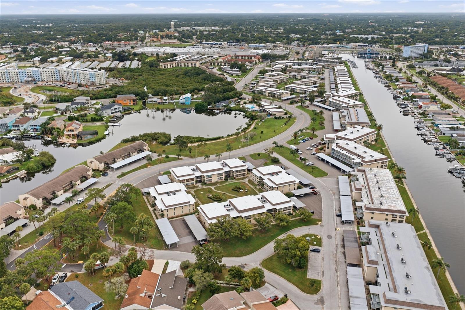 Aerial View Showing the Community Water Ways