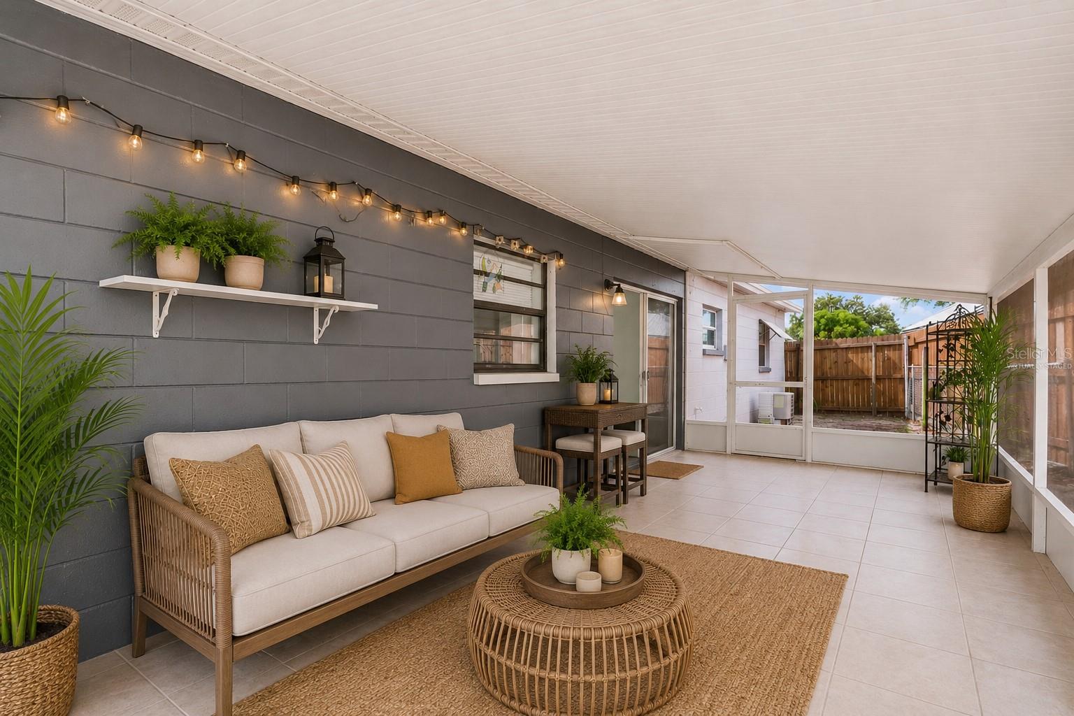 BACK PORCH *VIRTUALLY STAGED & FLOORS CLEANED USING AI*
