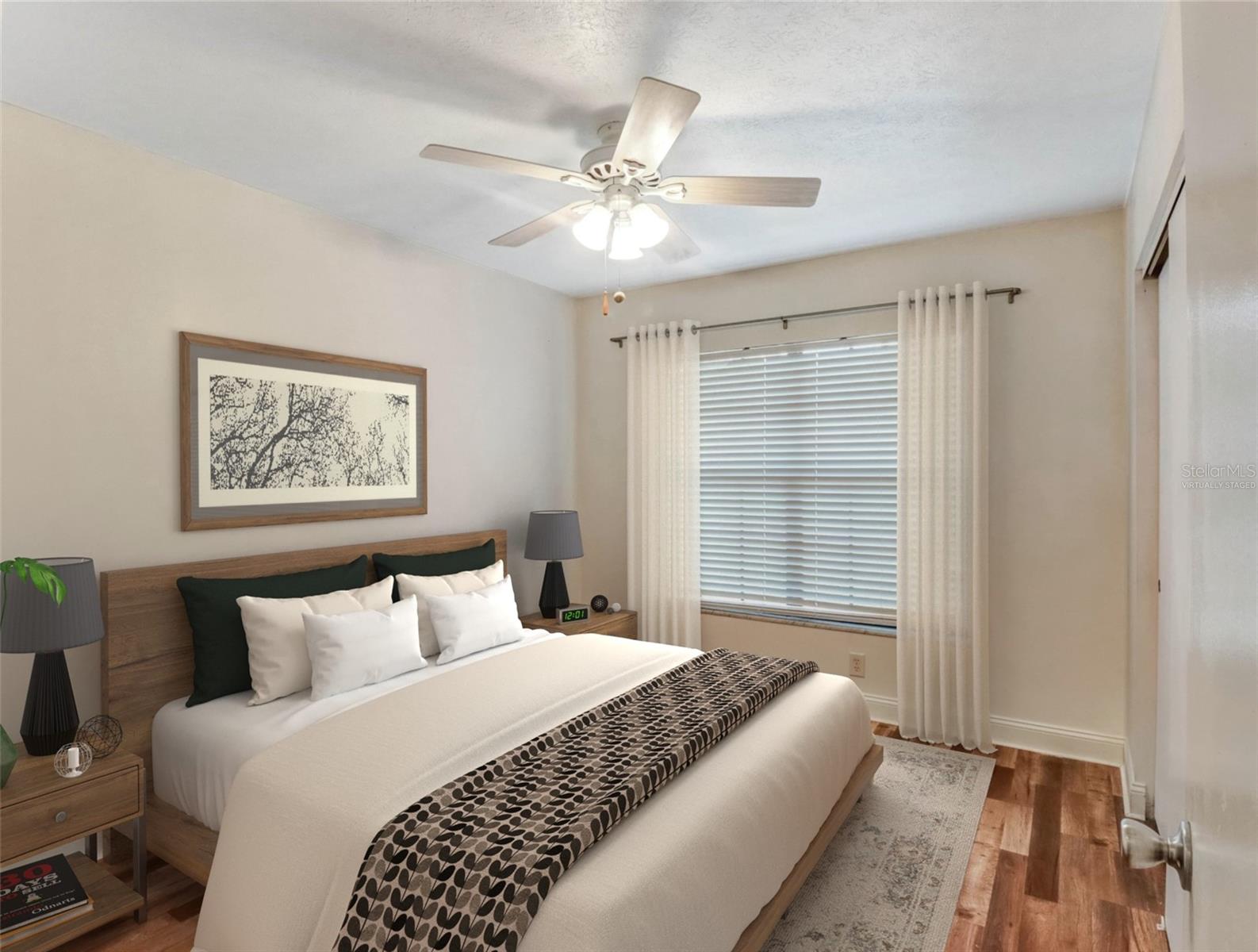 Virtually staged Bedroom 3