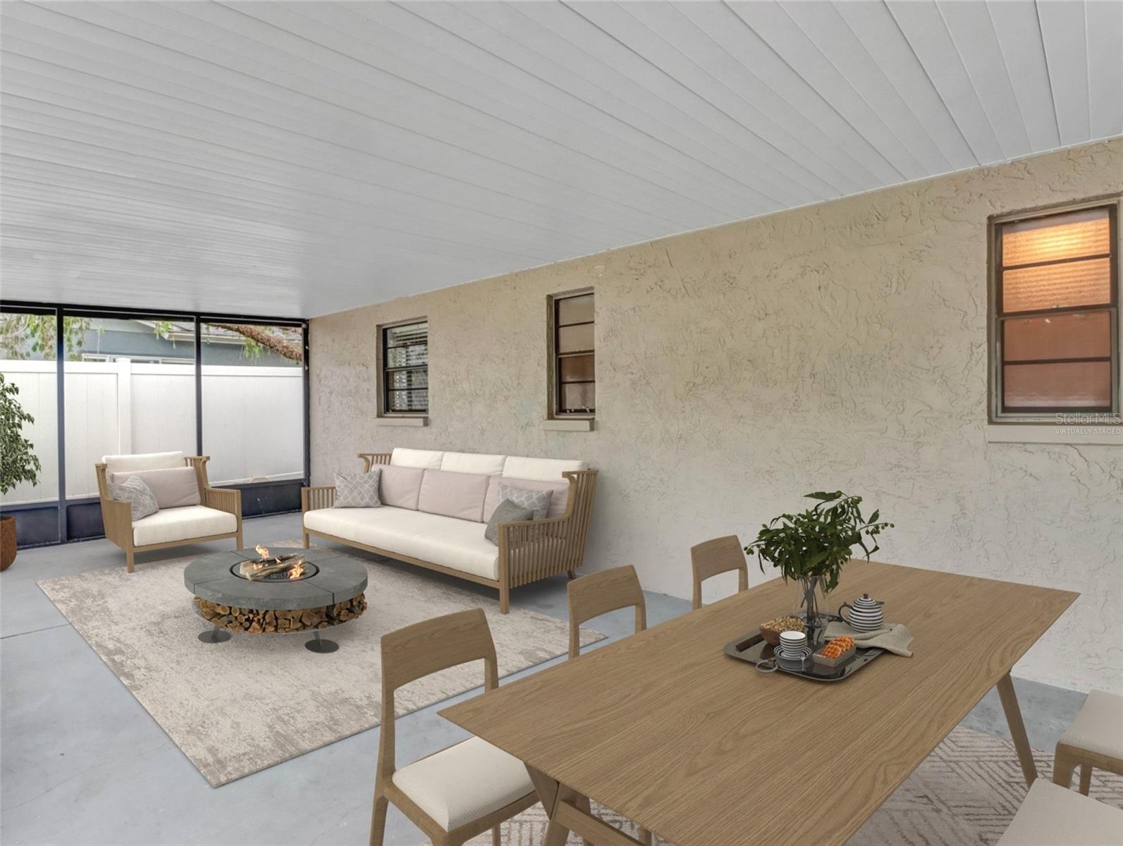 Virtually staged Patio