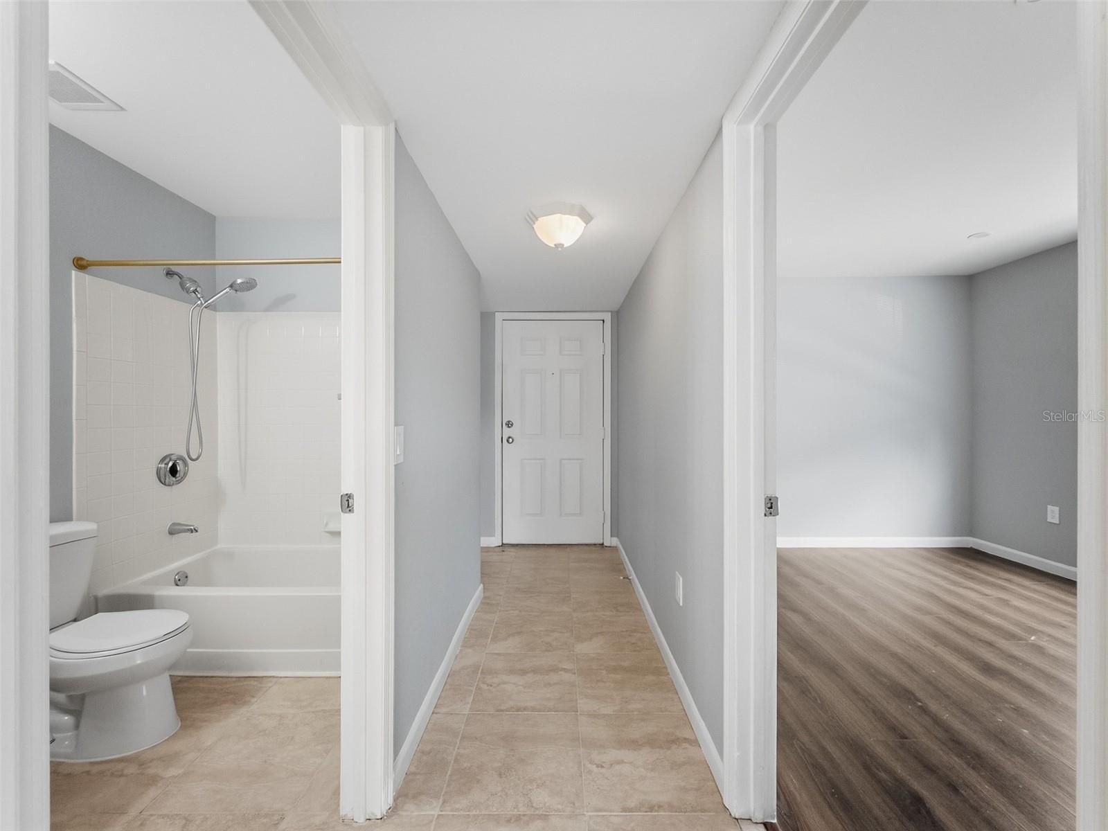 View of Hall from Bedroom 2 - 9481 Highland Oak Drive #1502, Tampa, FL 33647