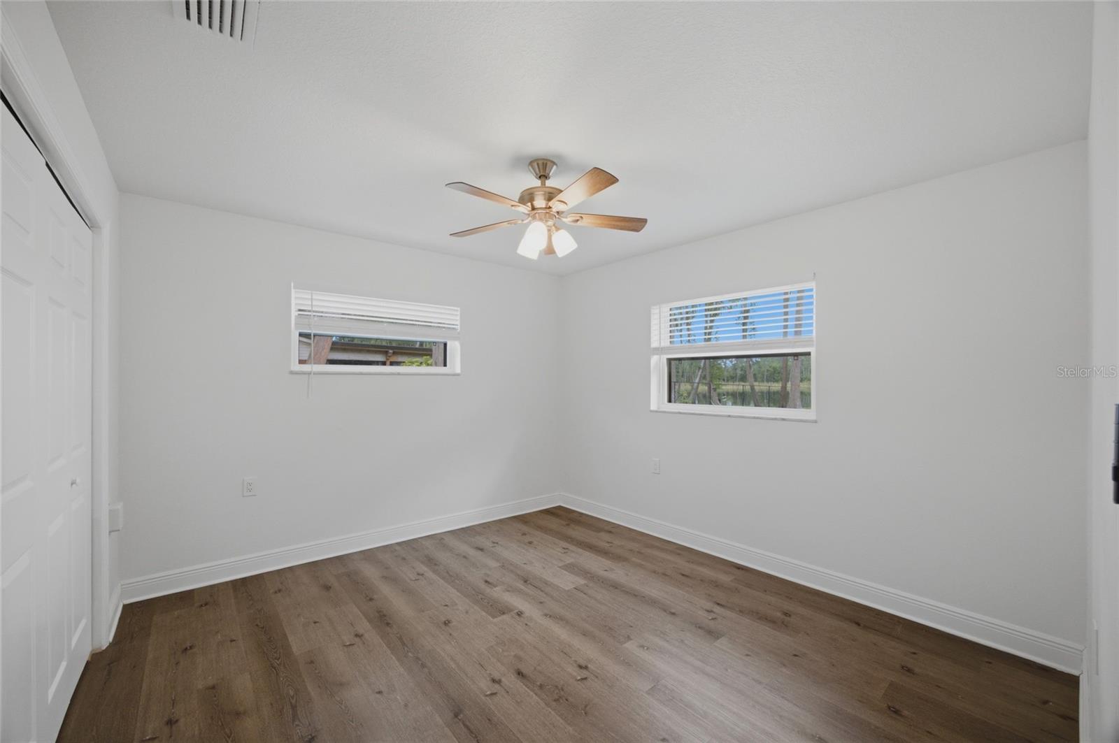 bedroom two has lake views