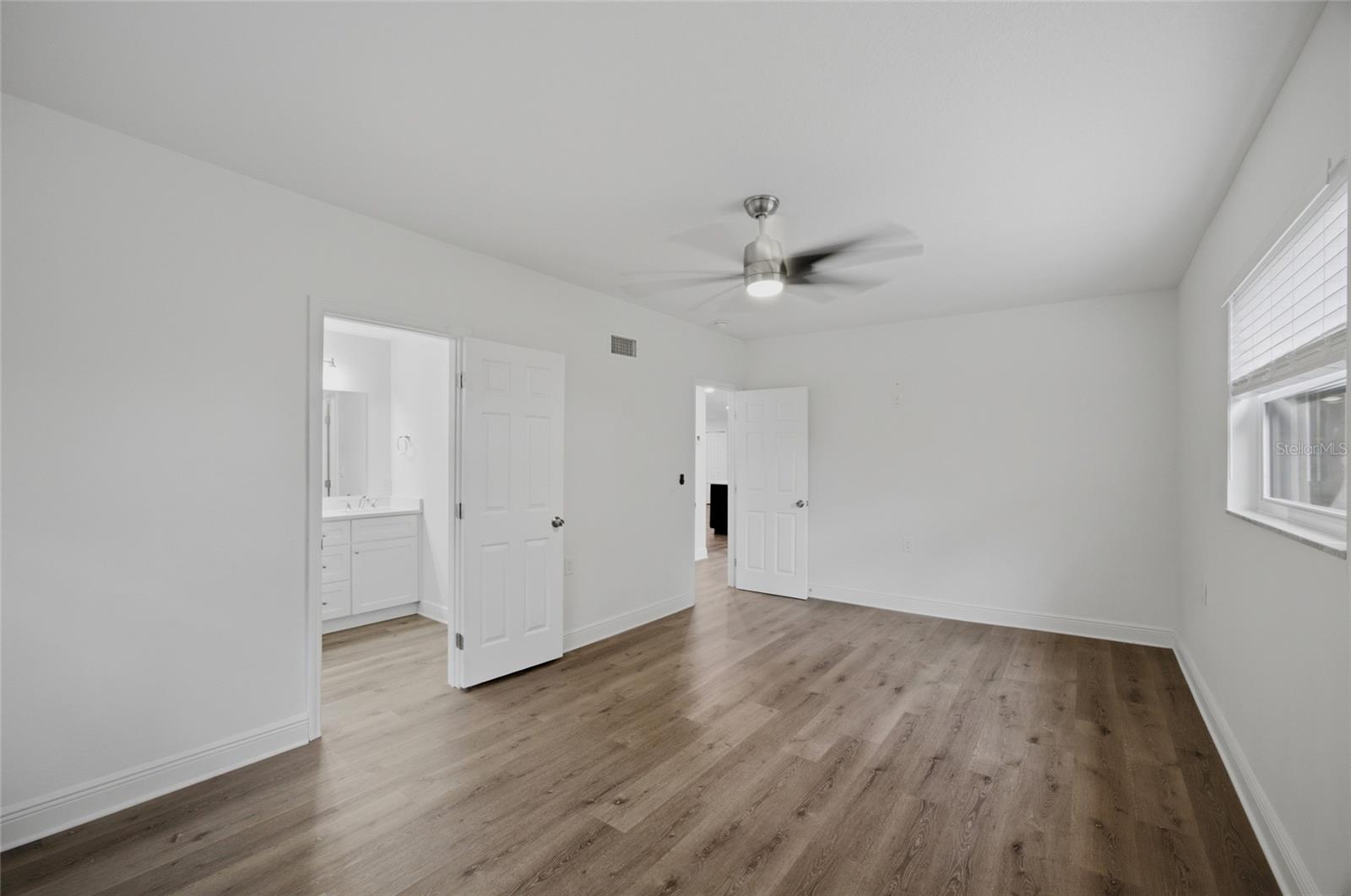 primary bedroom on the other side of the house