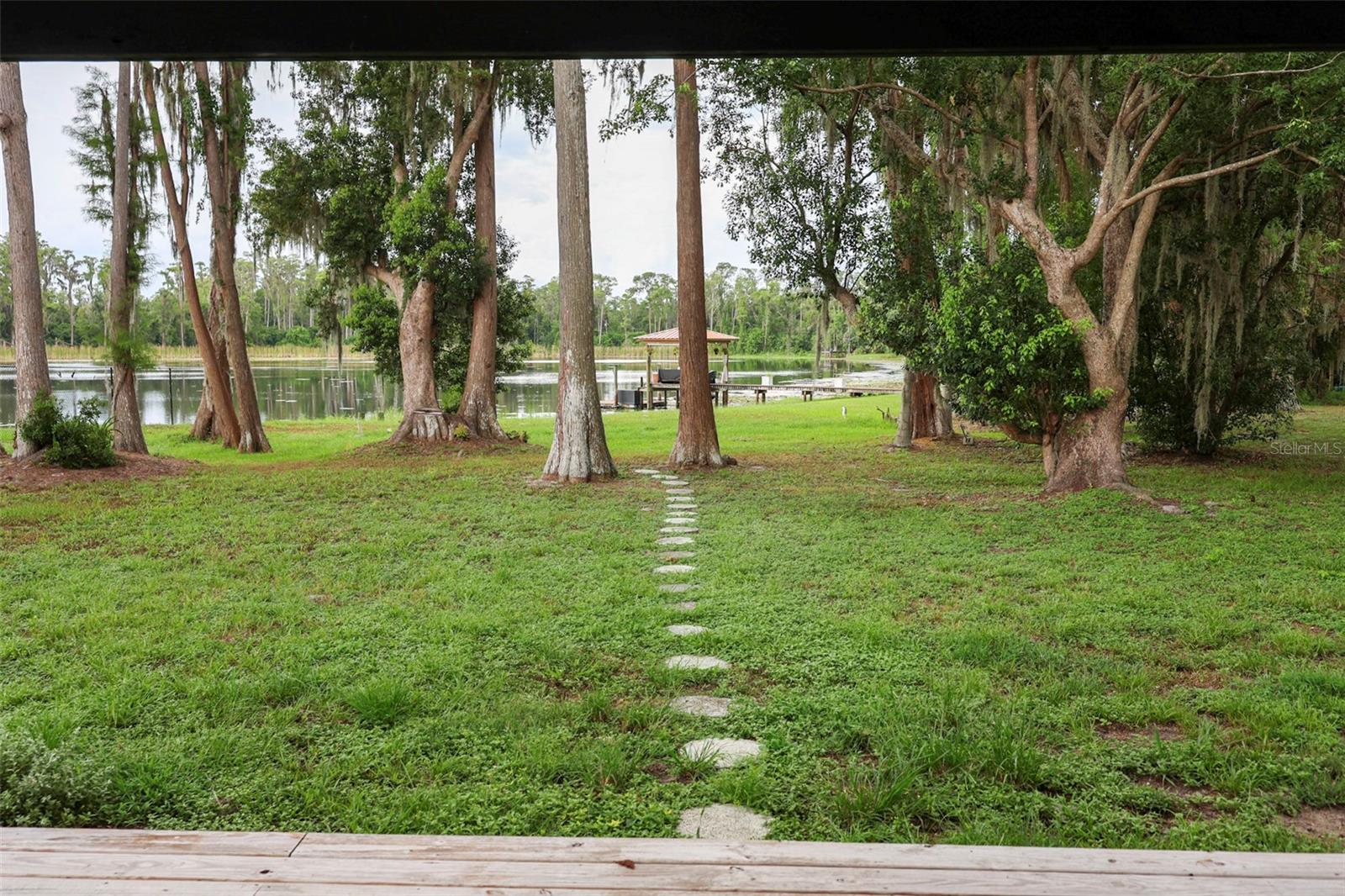 follow the pavers down to the lake