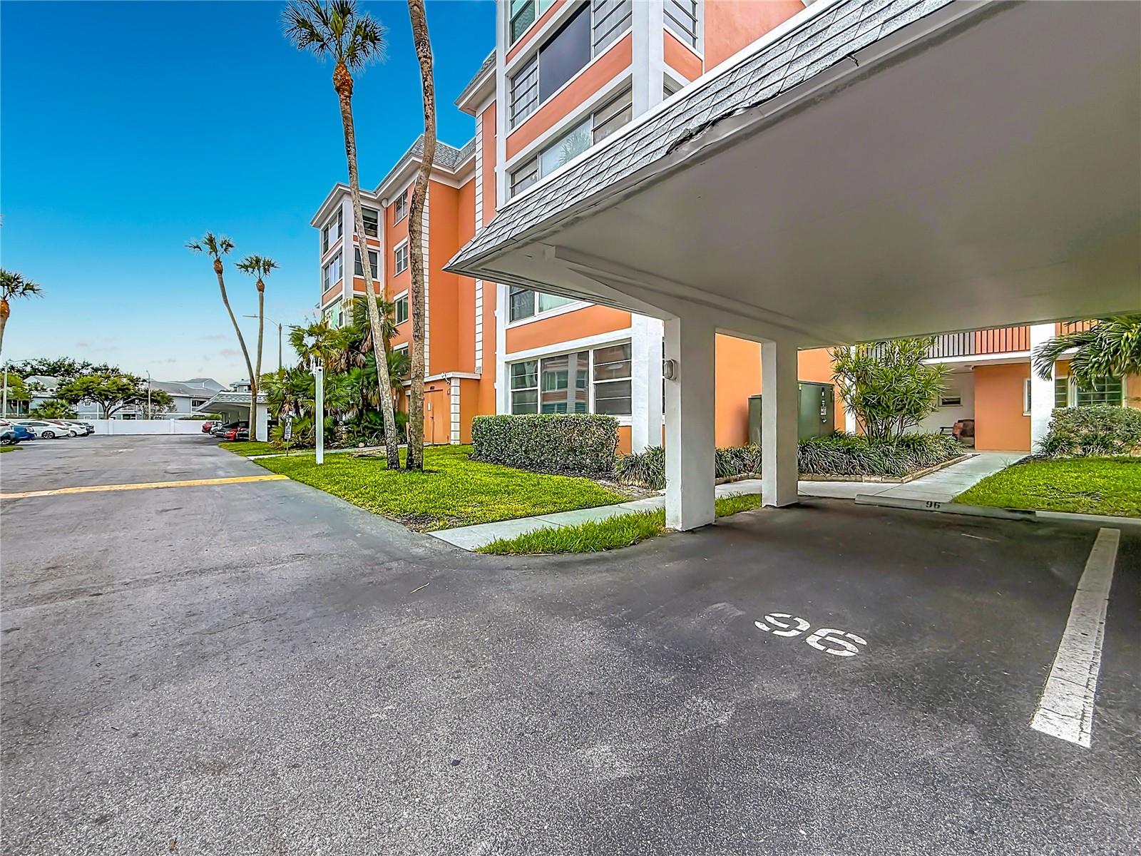 Assigned/Deeded Covered Parking #96, end space