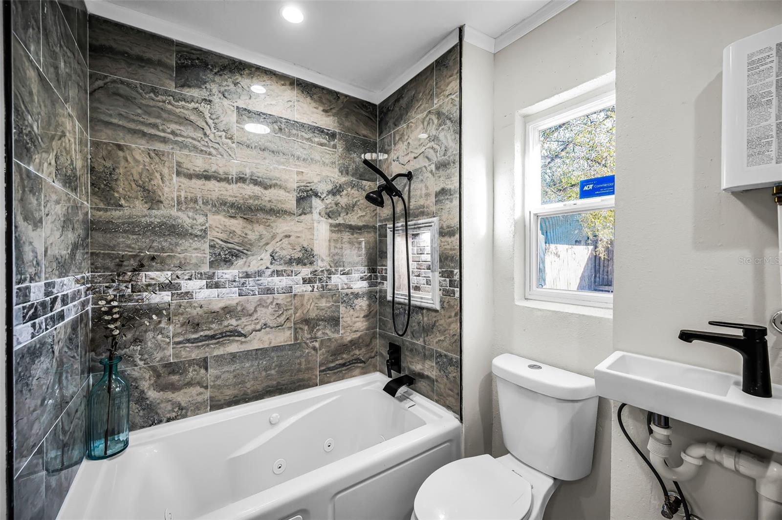 Shower with tub