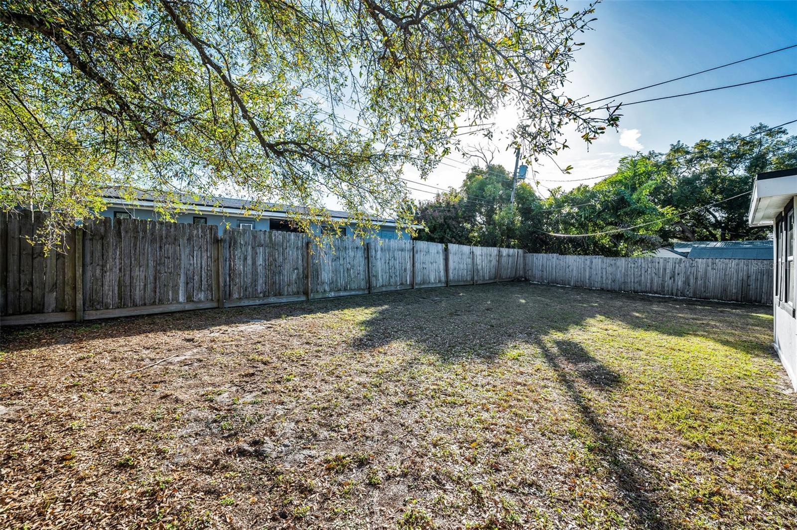 Spacious back yard