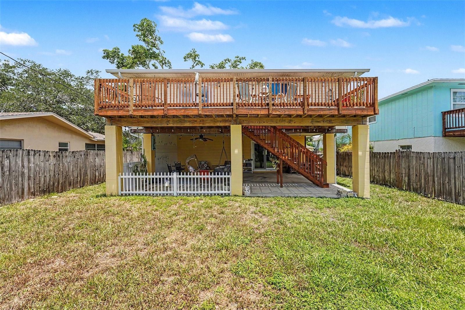 Backyard with room for a pool.