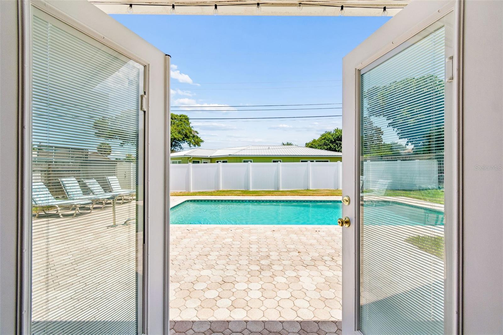French Doors to Backyard