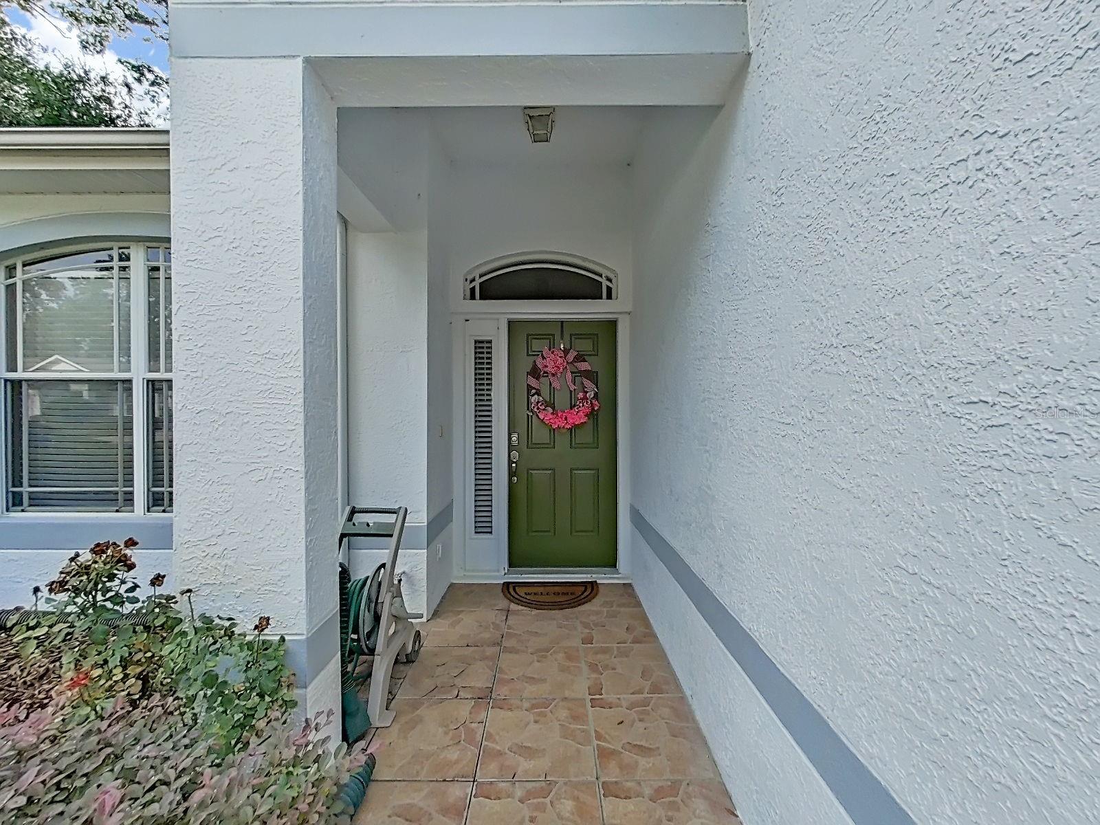 Welcoming covered entry