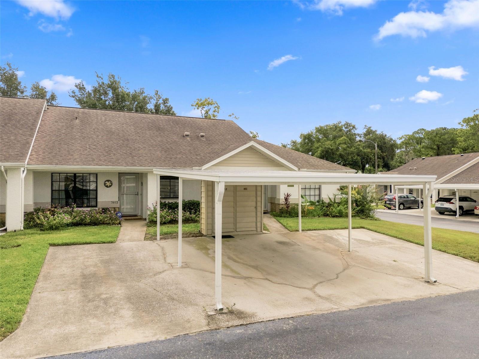 Carport space and adjacent parking to the left in front of your home!