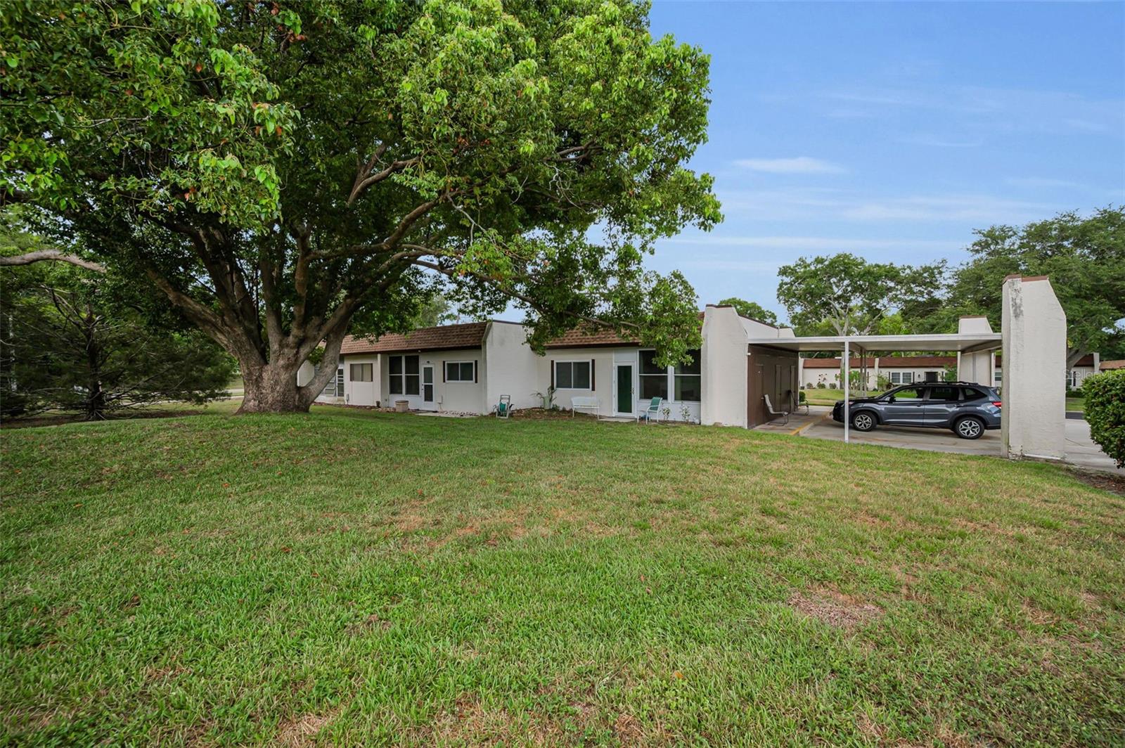 Carport space and view of the lanai