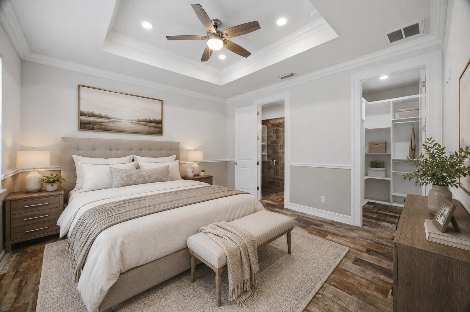 Primary Suite Virtually Staged