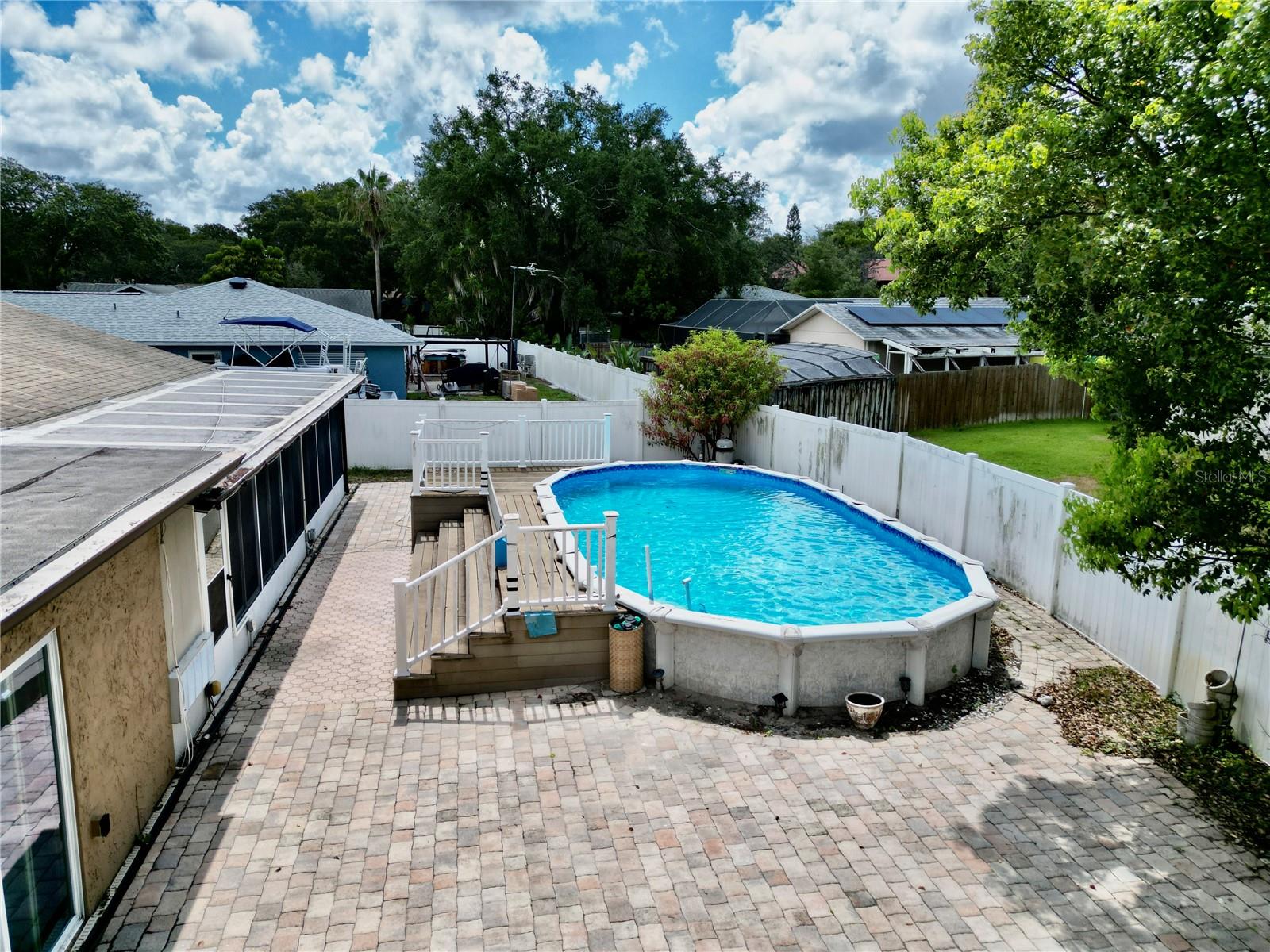 Drone of Above Ground Pool