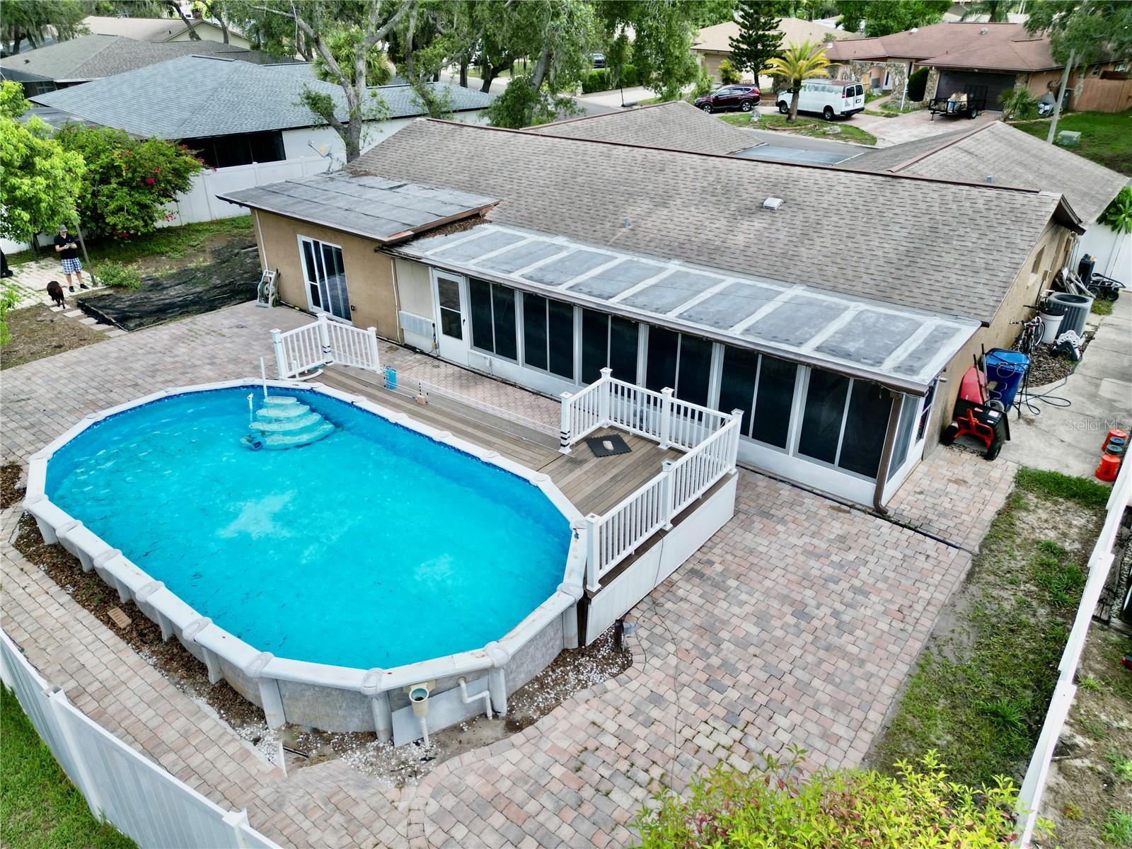 Drone of the Pool and House