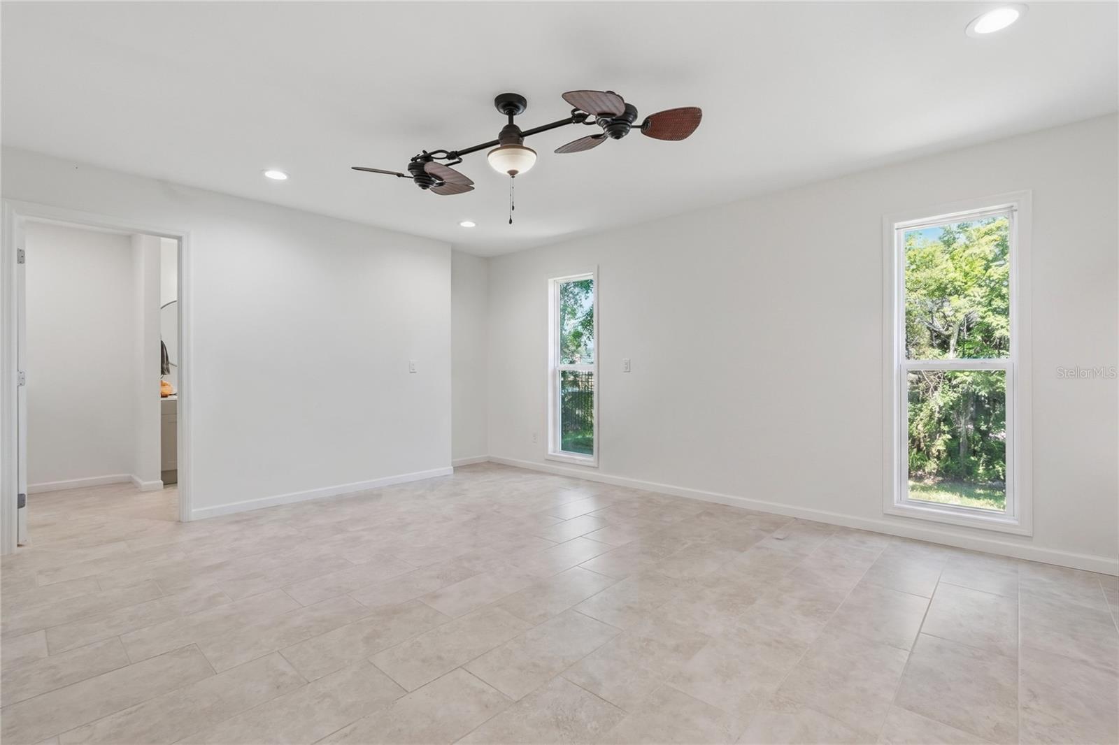 Very Spacious Primary Suite with Dual Ceiling Fans