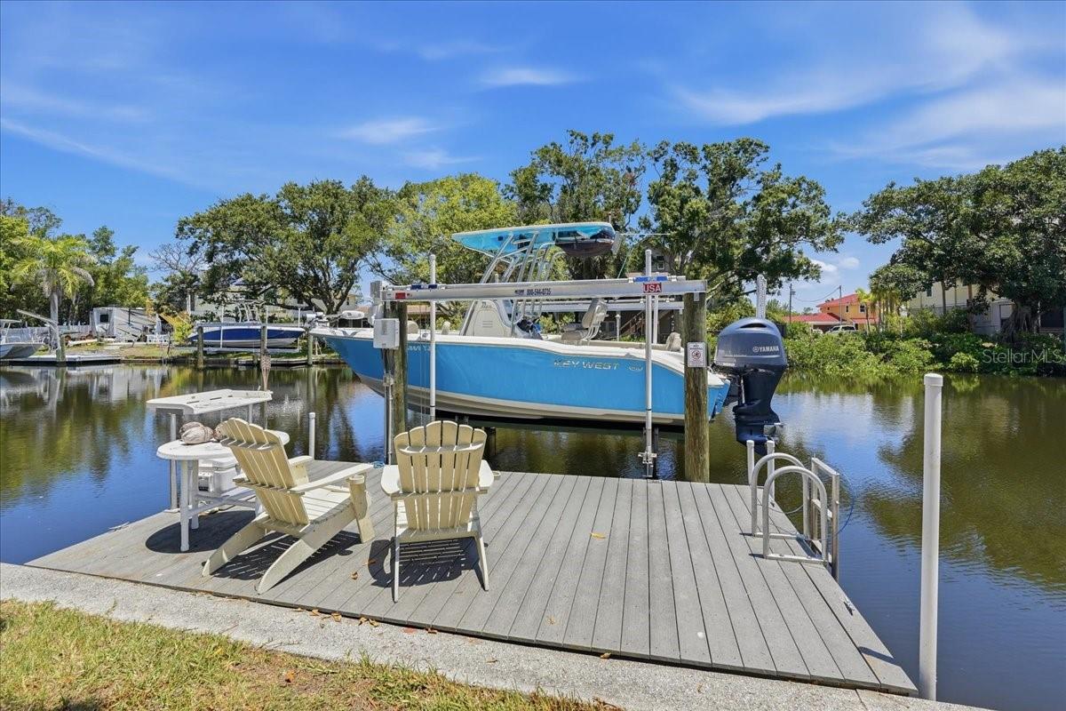 Composite Dock with Electricity ~ 9,000 lb. Boat Lift!
