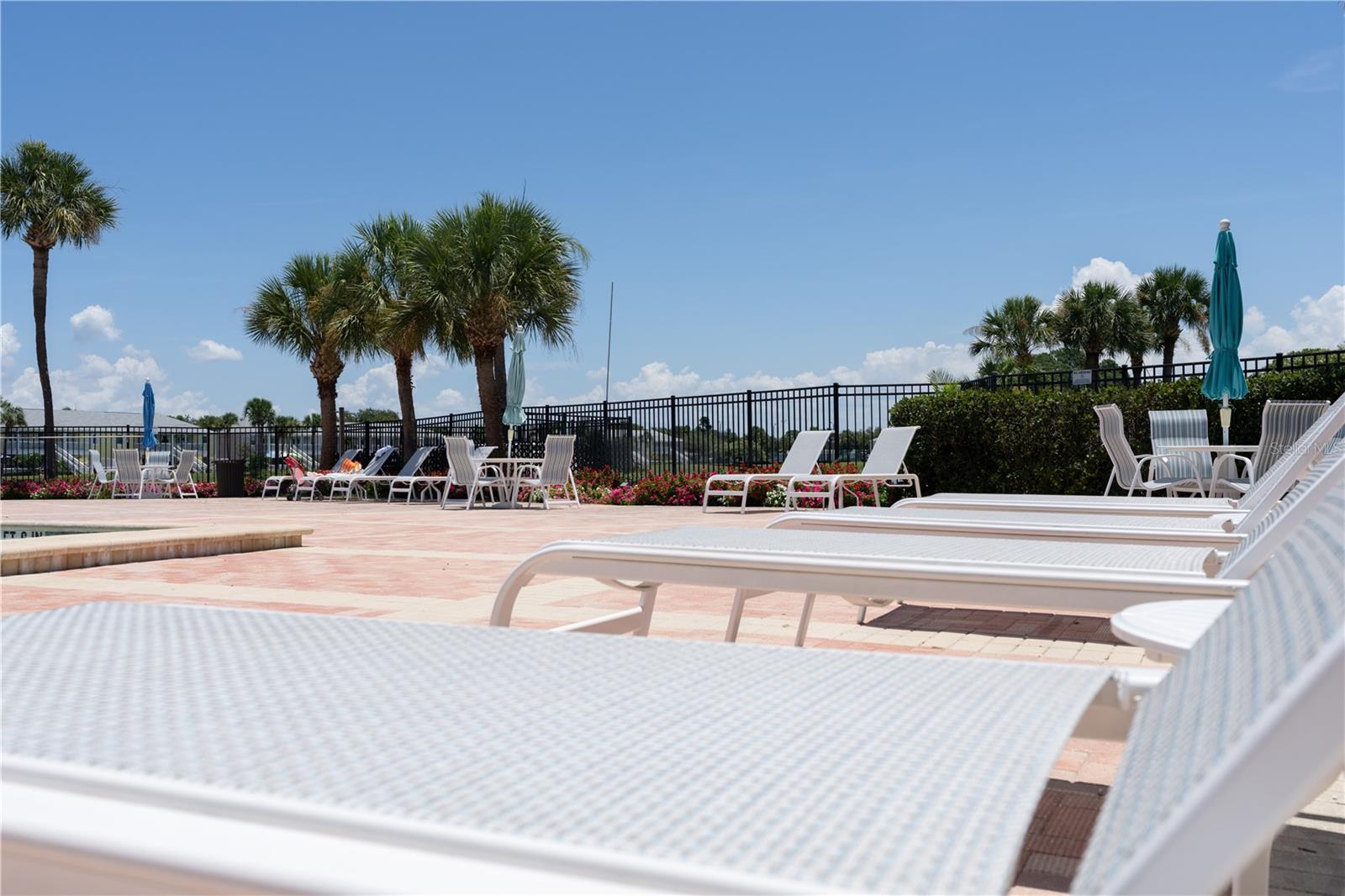 North side pool seating