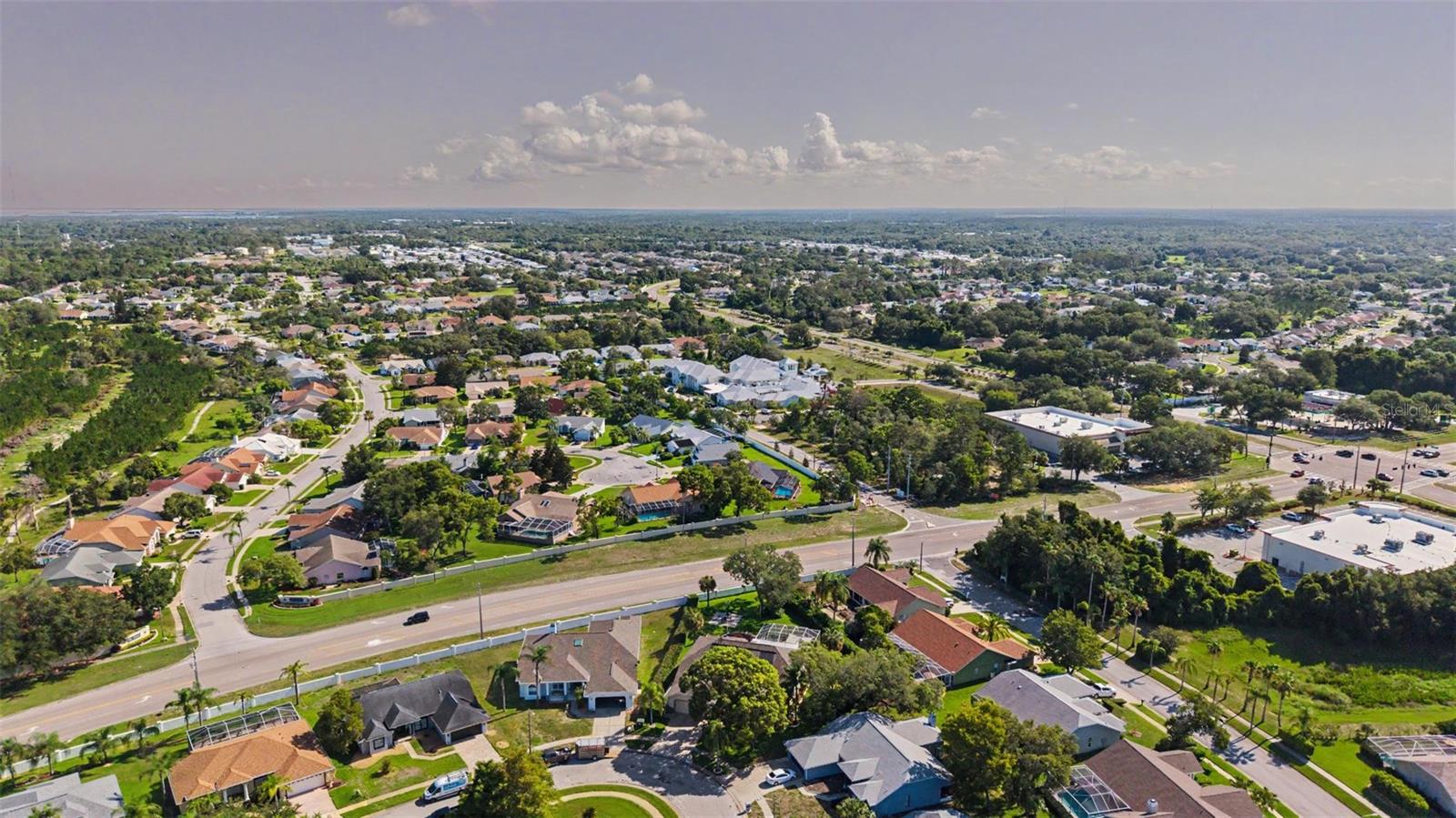 Ariel shot of the neighborhood and surrounding area.