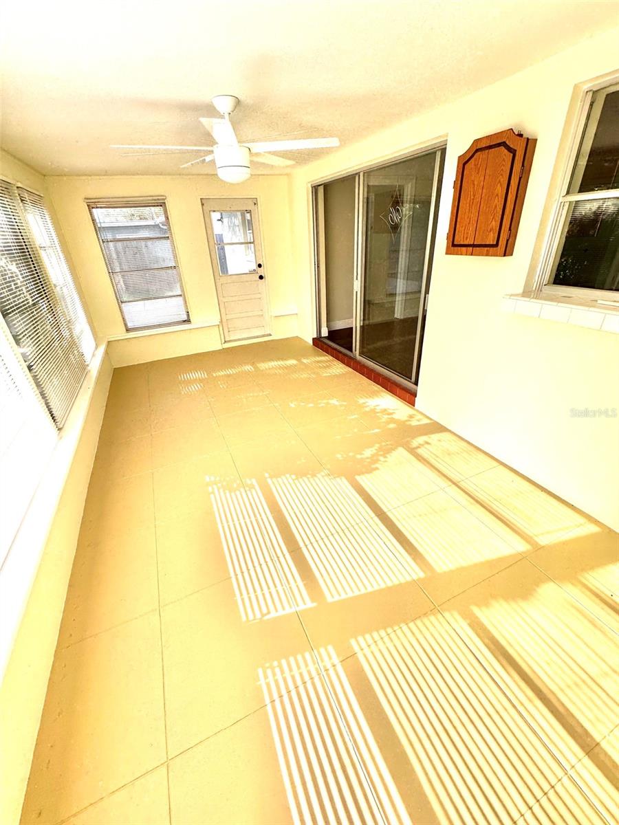 Lots of natural light out here.  The glass sliders can be open or closed at any time.