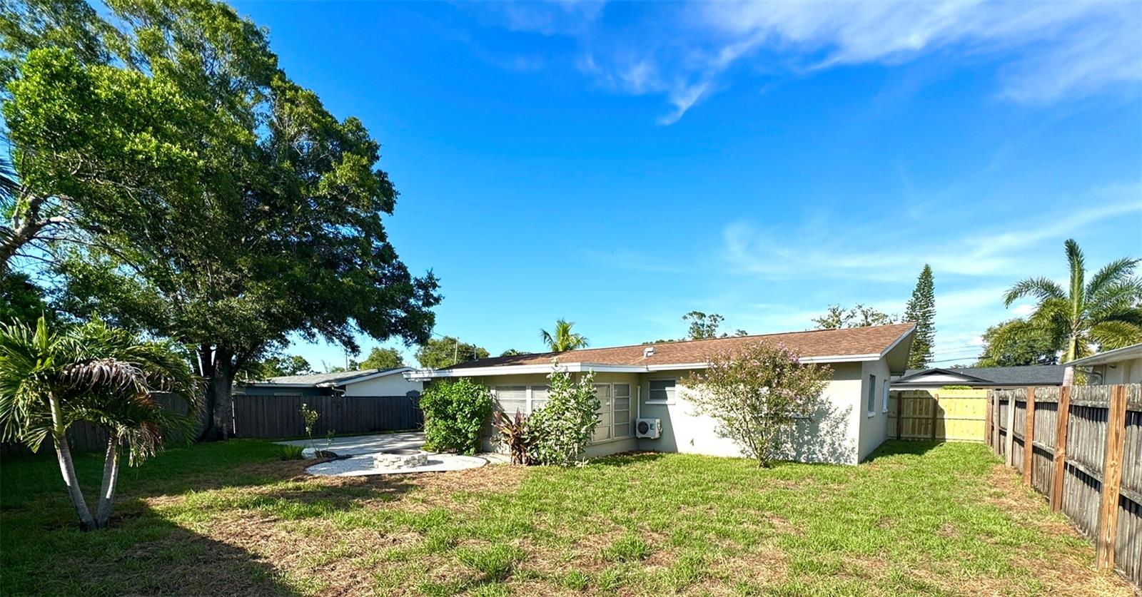 Large back yard with room for a pool