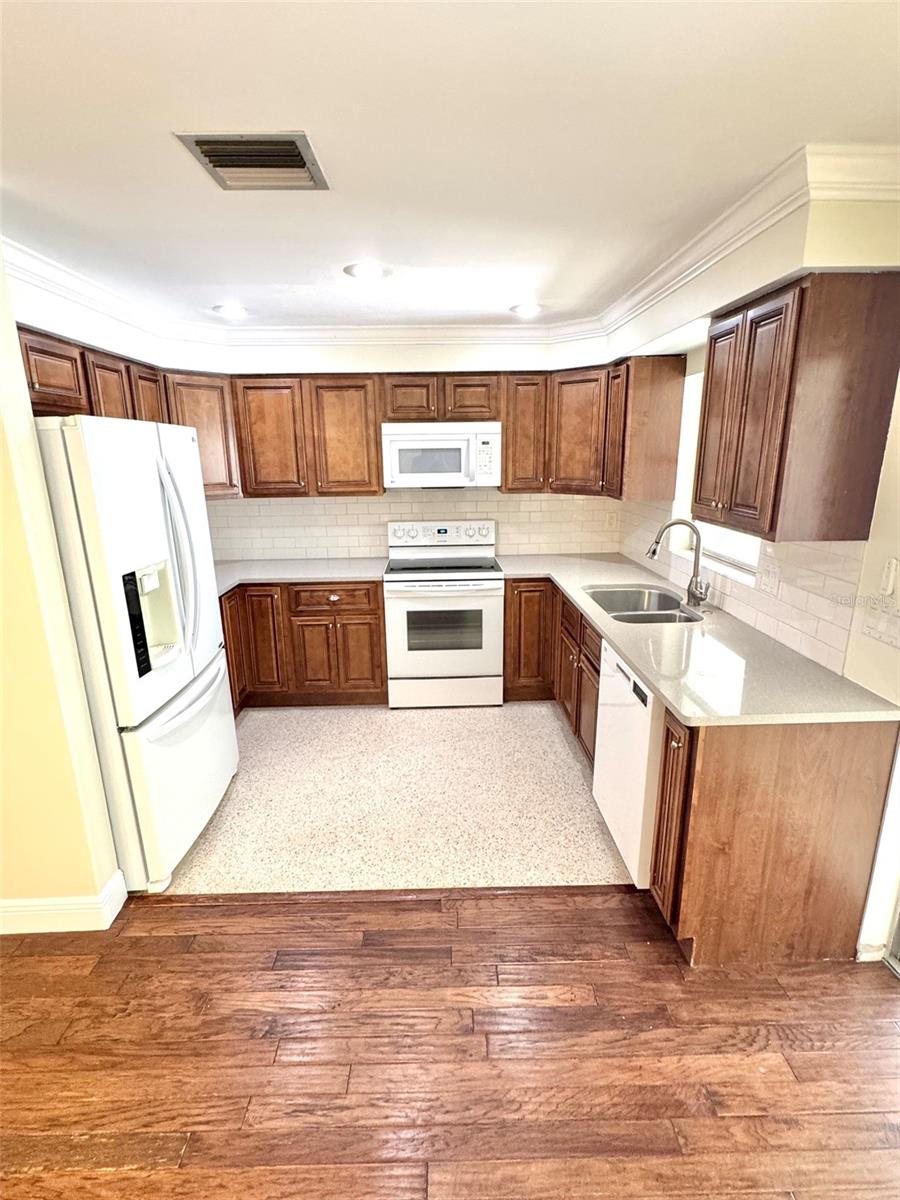 Updated kitchen with quartz counters