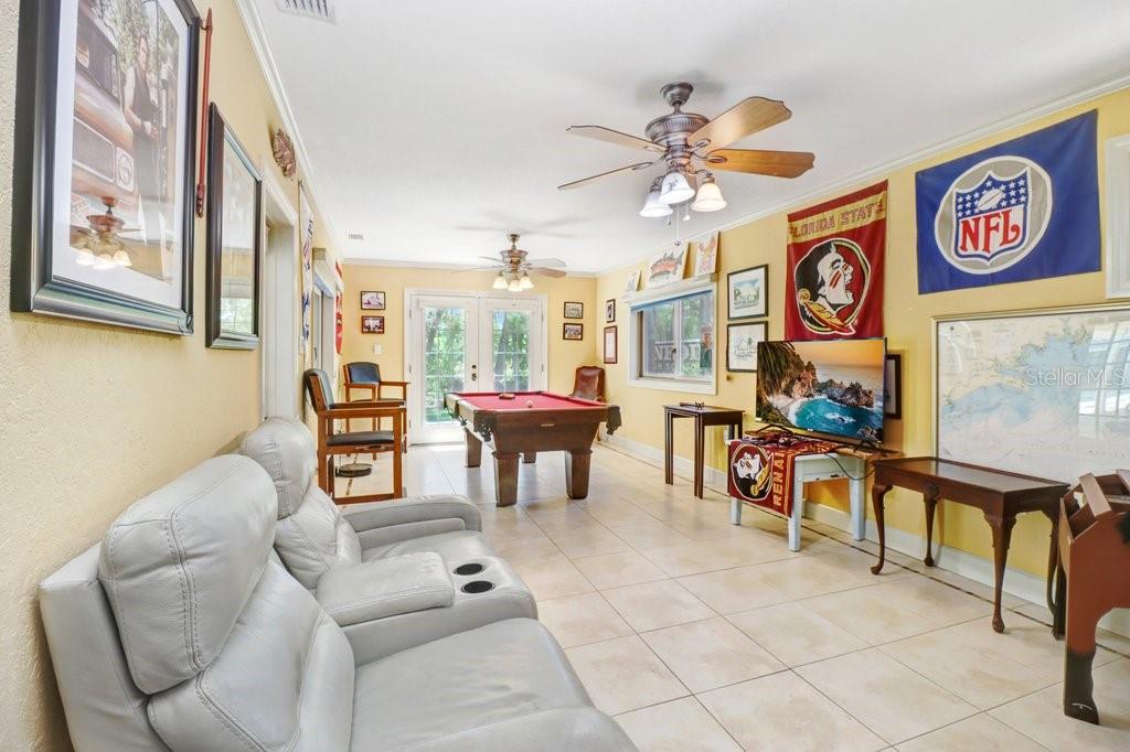 Large bedroom converted to game room and could also be used as a yoga studio, home gym or art room.