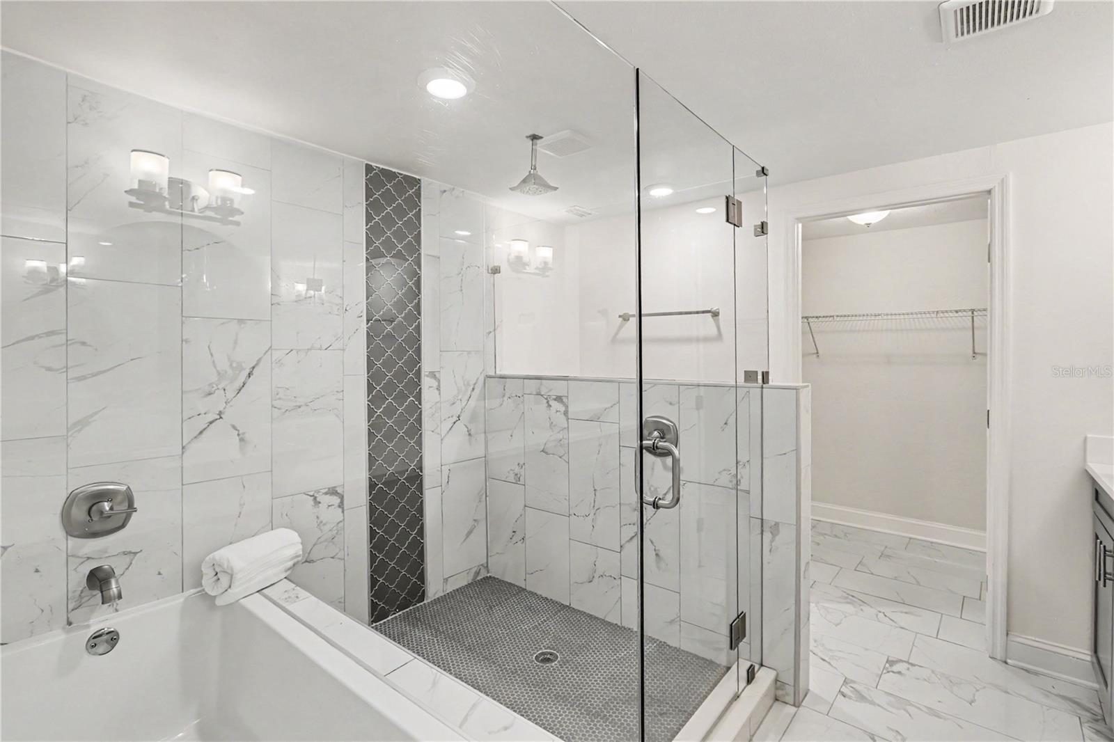 Primary Shower and Bath