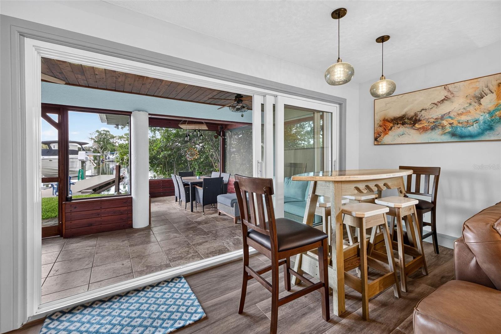 Large 3 panel sliding glass door