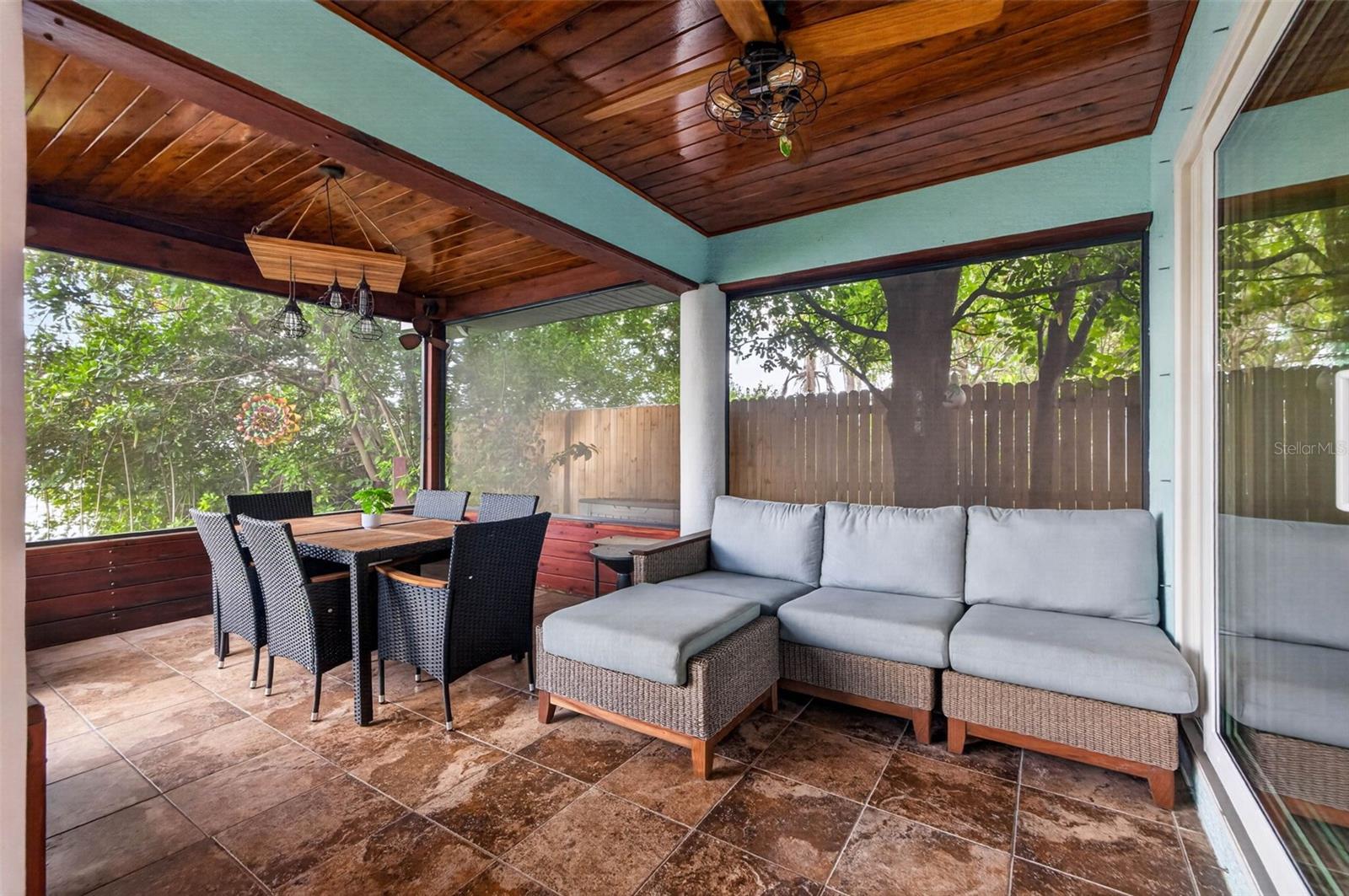 Screened in back porch