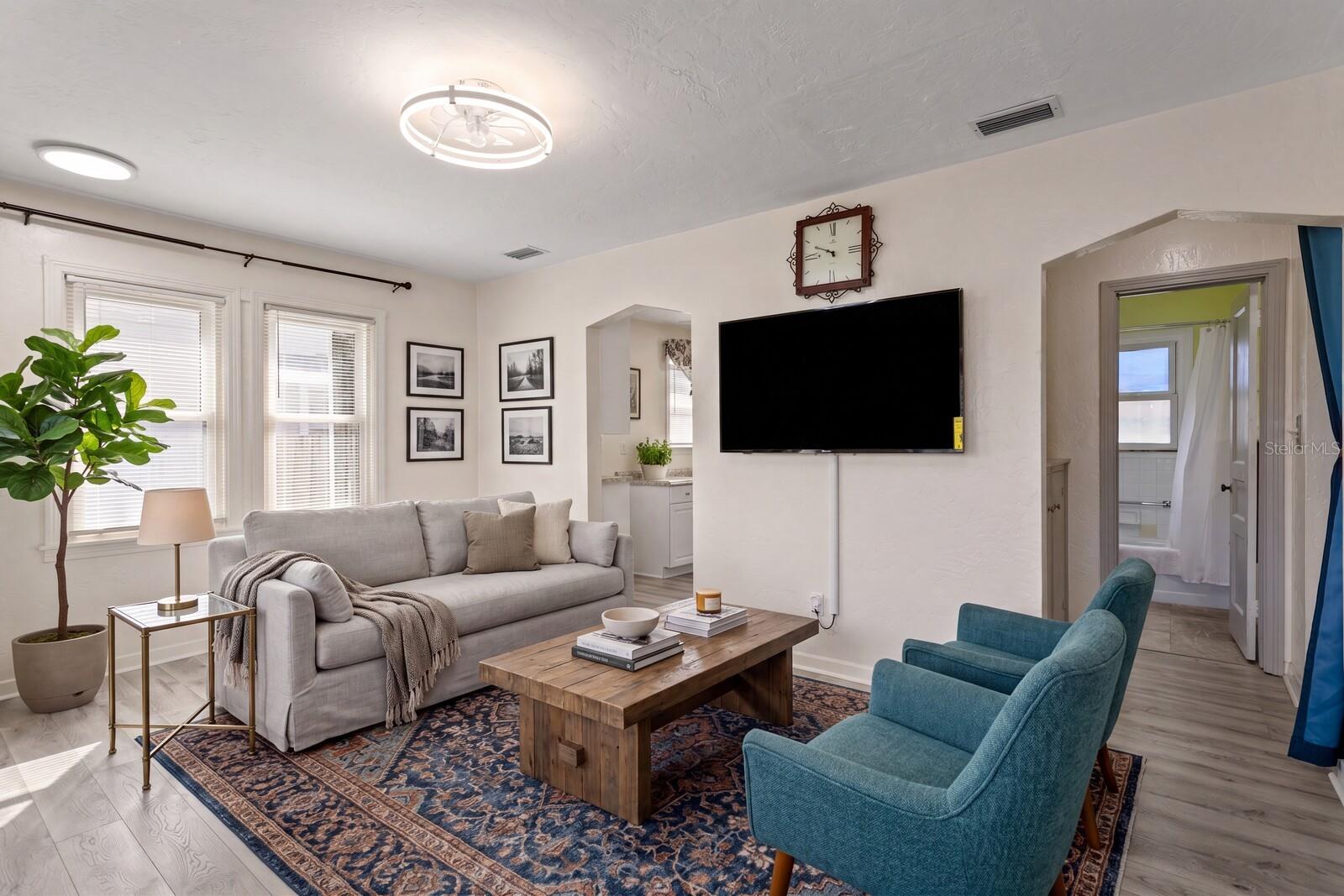 Virtual Staging of Living area.