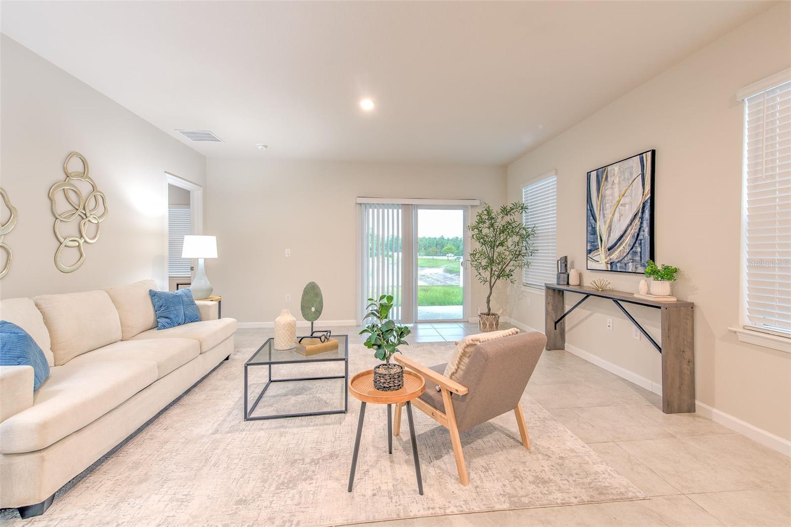 Family Room with view of Patio