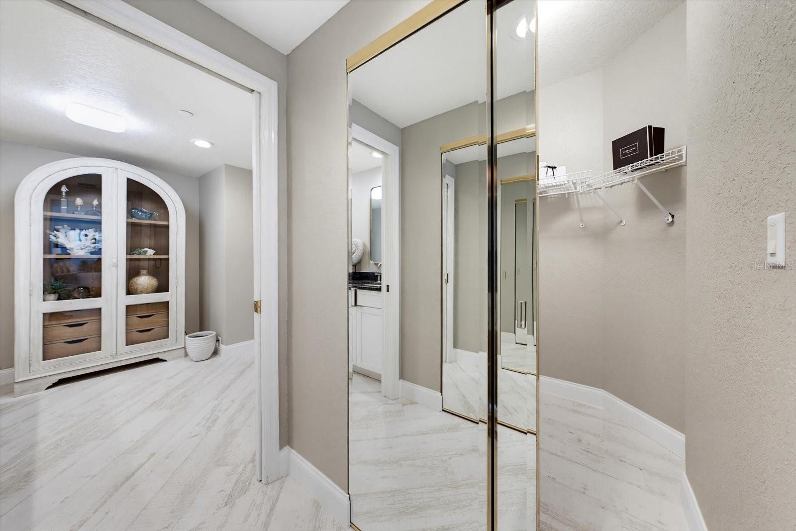 Walk in closets with ample storage for your entire wardrobe.