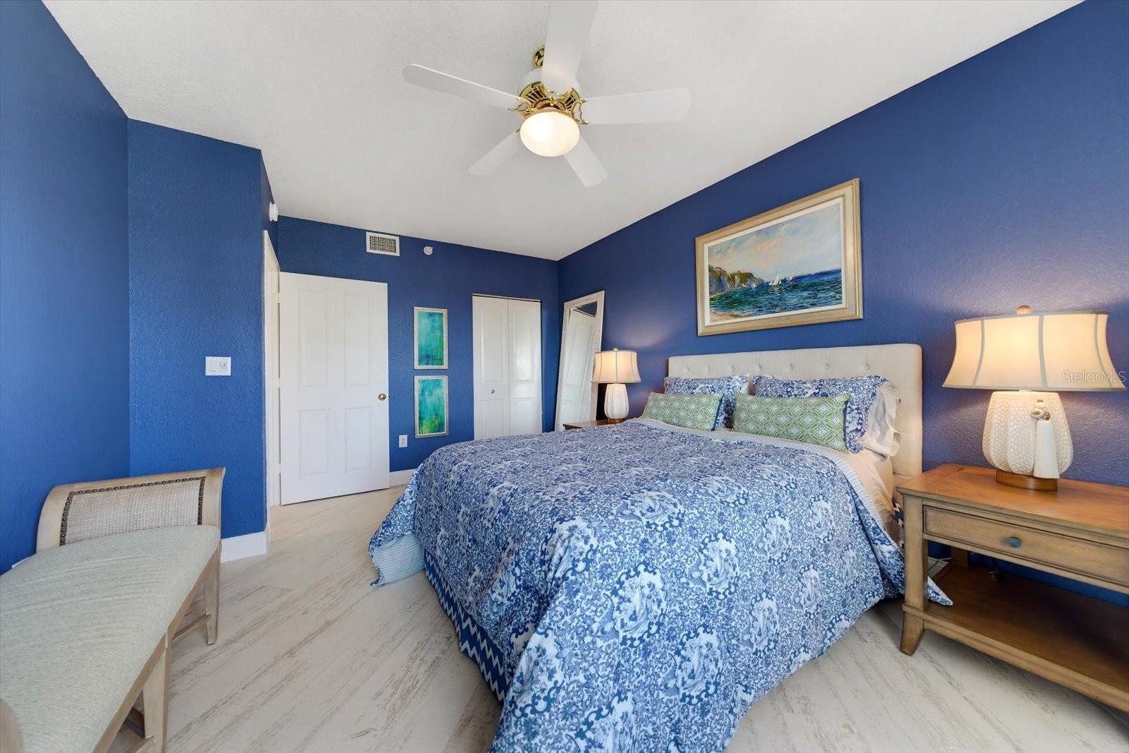 Second bedroom with oversized closet.