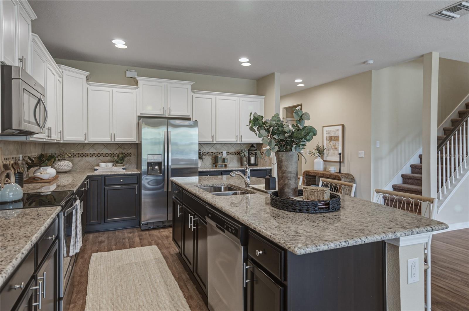 Gourmet Kitchen with 2 Tone Solid Wood Cabinets