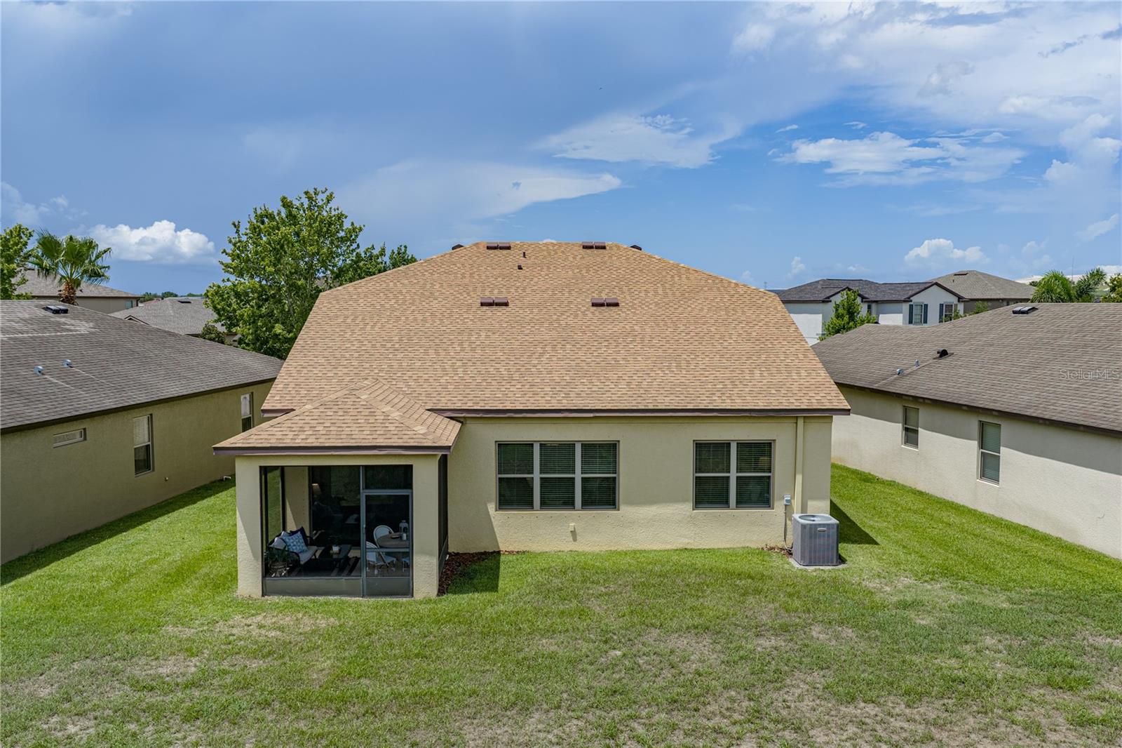 Rear view of home