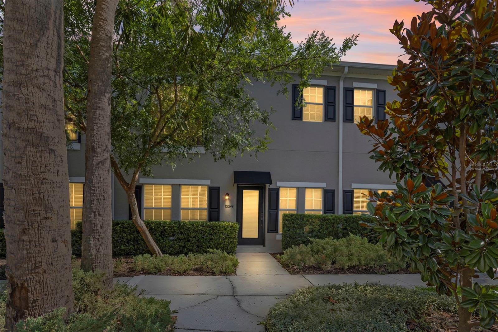 Virtually staged (virtually enhanced twilight sky) - front exterior