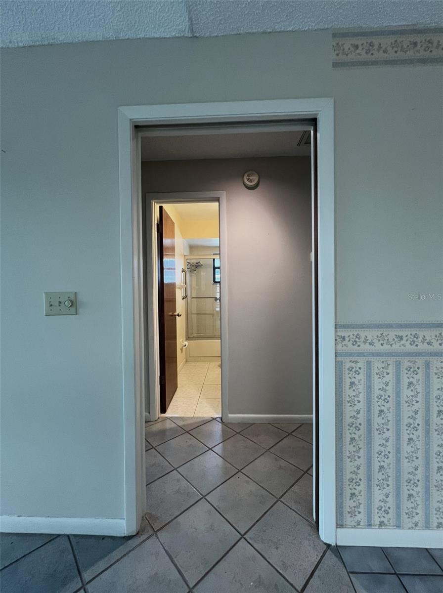 family room door to 2 bedrooms