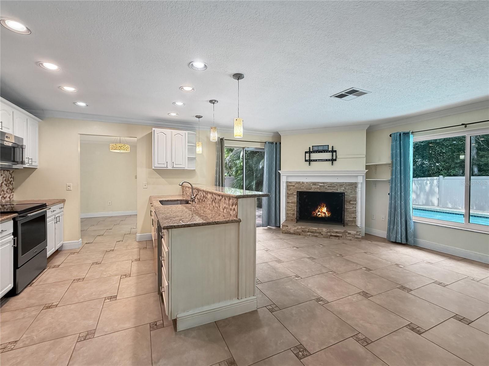 Kitchen and Family Room