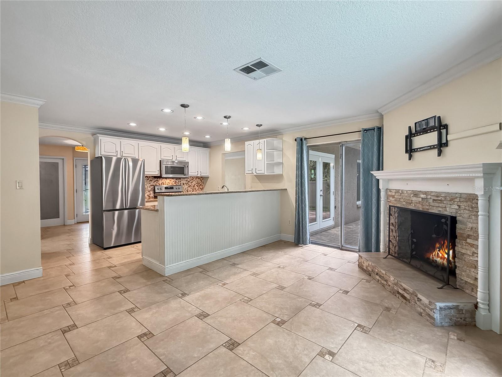 Family Room and Kitchen