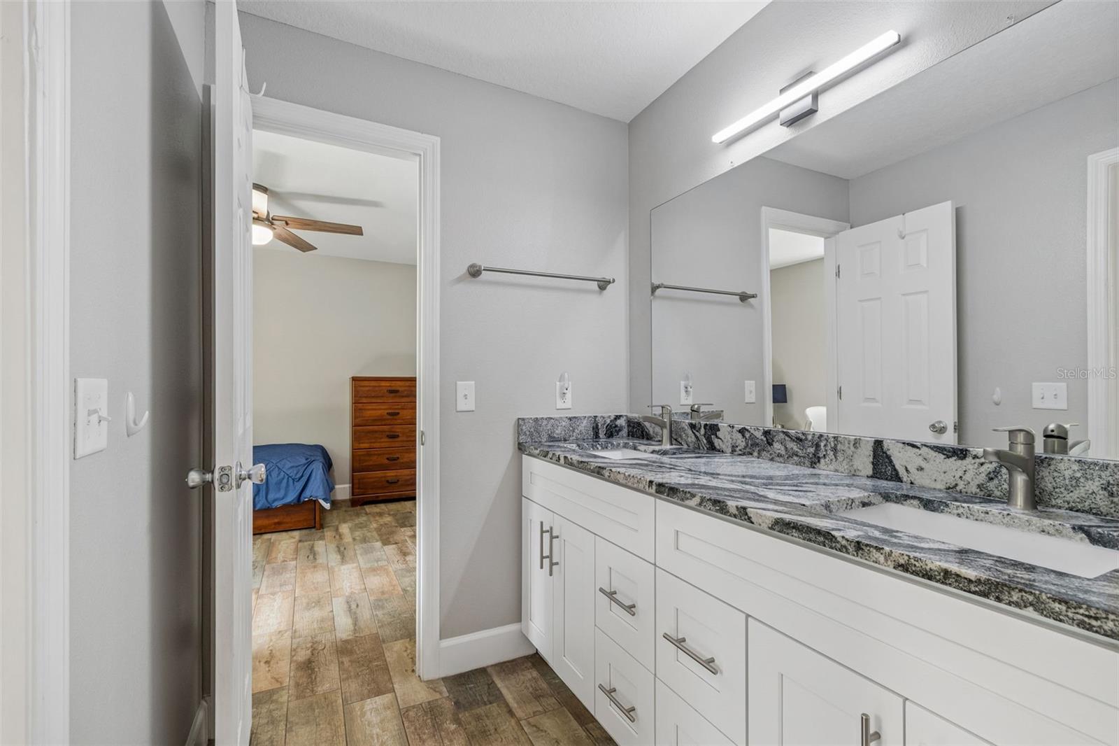 Jack and Jill bathroom between bedrooms 3&4