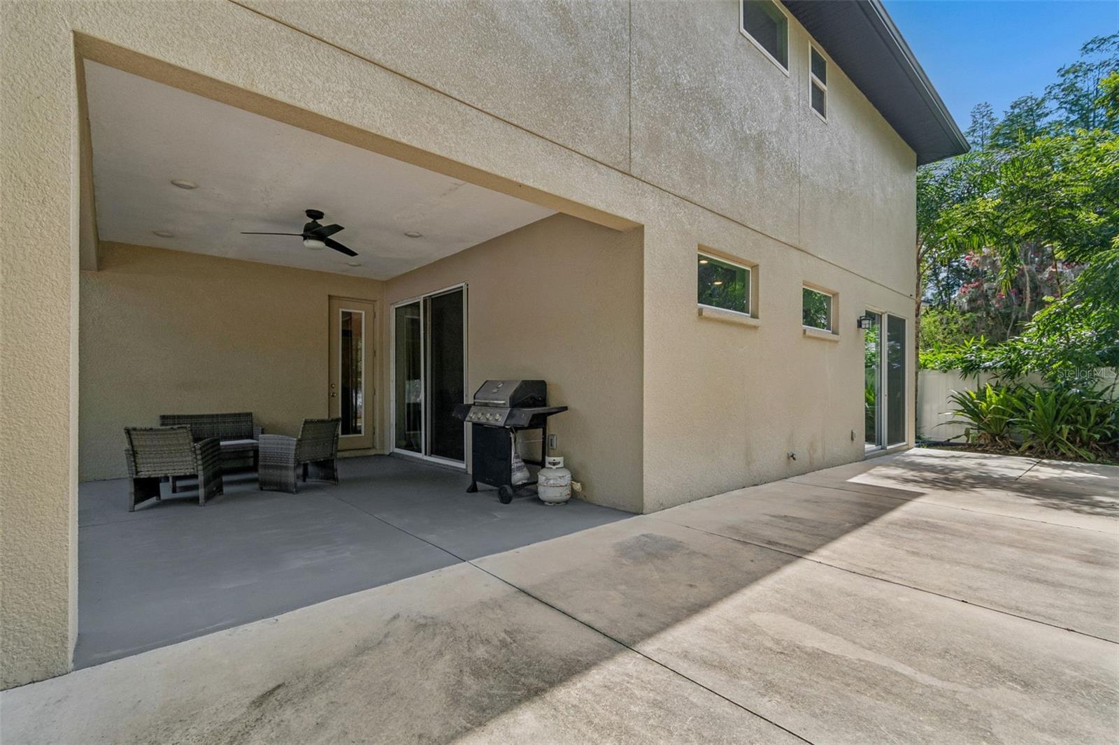 Lots of patio space