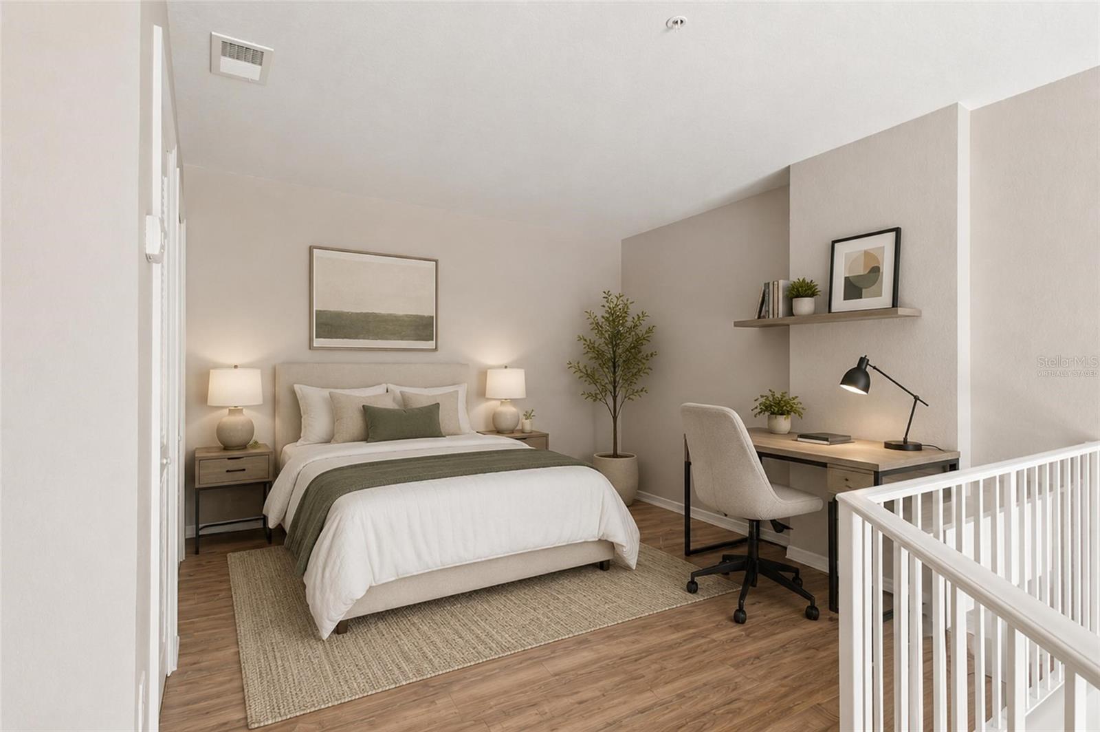 Virtually Staged - LOFT: 2nd Bedroom / Home Office