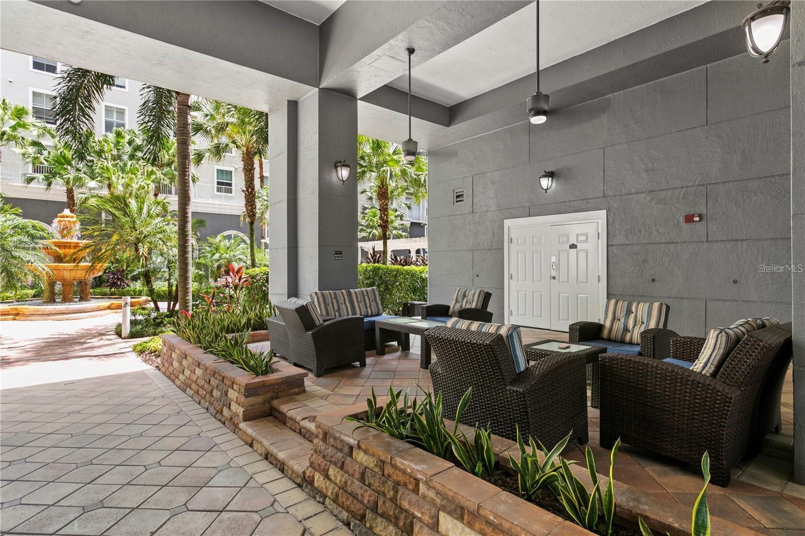 Courtyard Area w/ tables and chairs